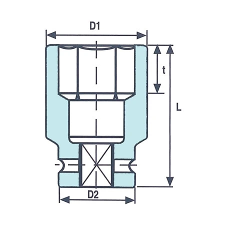 1 4 inch Square Drive 6 Point Impact Sockets Long length half section