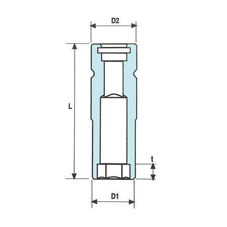 3 8 inch Loss Of Vibration Impact Sockets Long 100 mm half section
