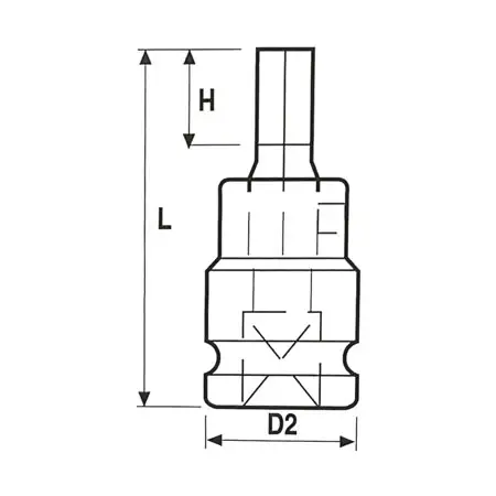 1 1 2 inch square drive two part inhex driver standard length half section