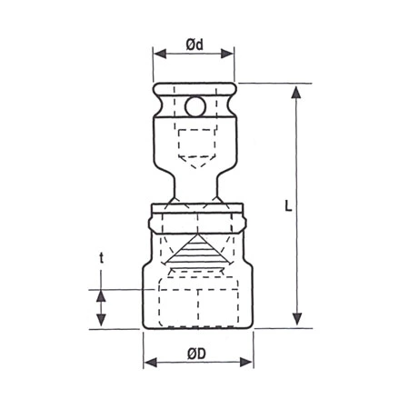 3 4 inch universal sockets long length half section