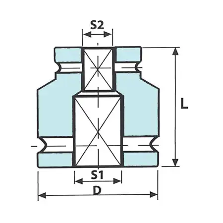 ozat 2 sided female adapters half section